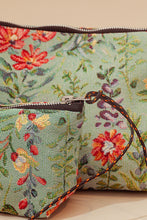 Load image into Gallery viewer, Bolsito de Proyecto Tejido jacquard Flores azaleas celeste