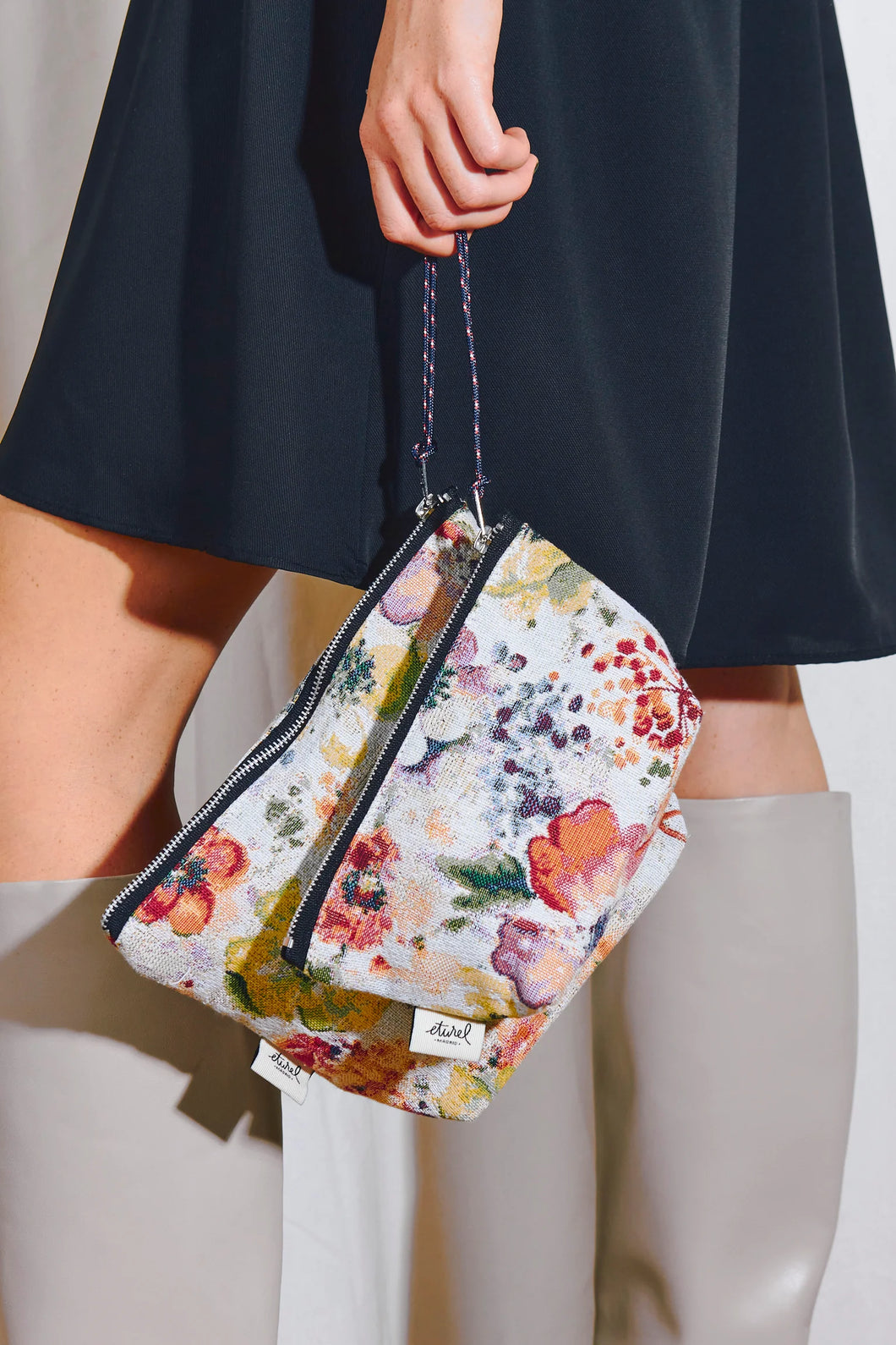 BOLSO DE PROYECTO TEJIDO JACQUARD FLORES AMAPOLAS