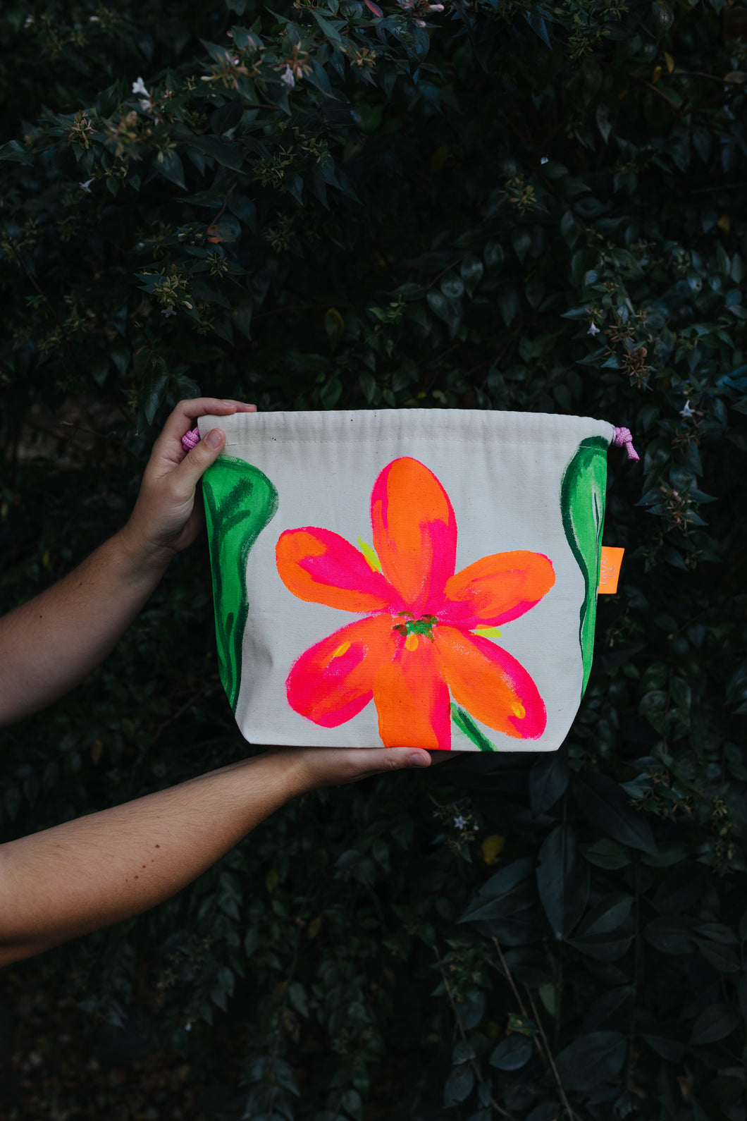 Flower hand painted Bag