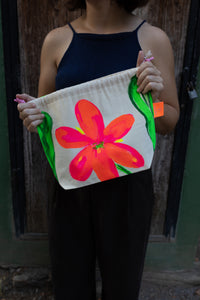 Flower hand painted Bag