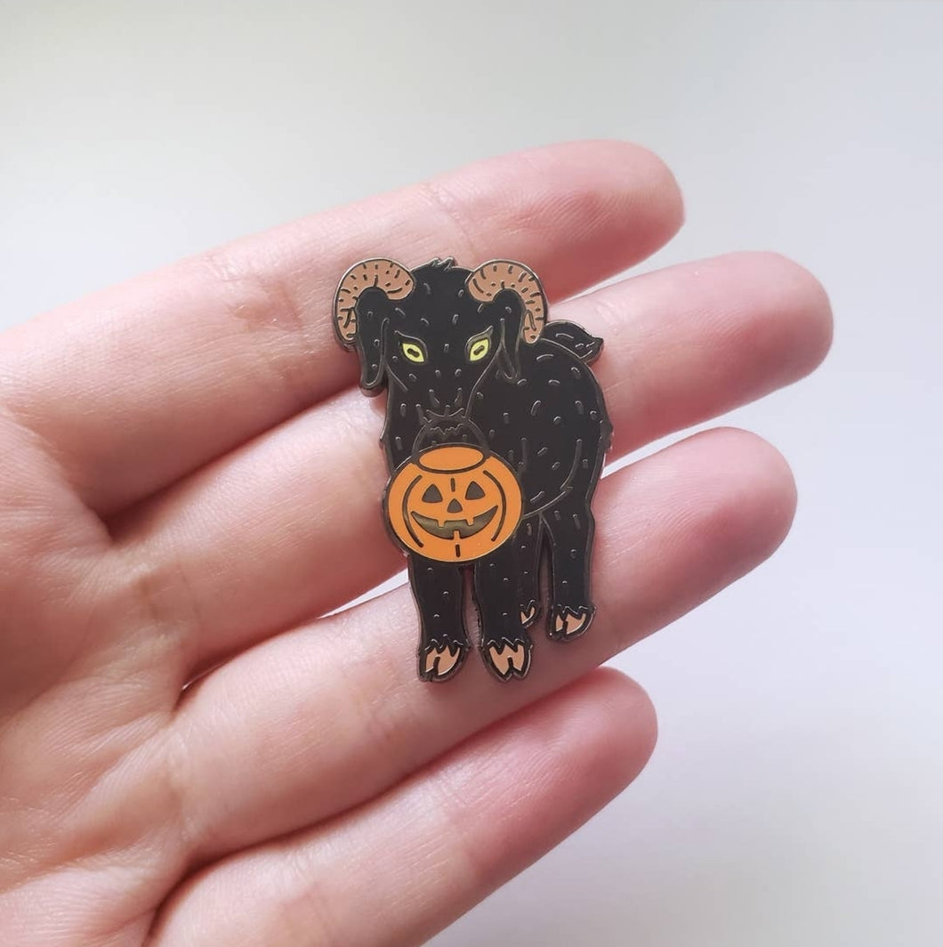 Trick or Treat Goat Pin